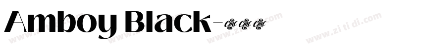 Amboy Black字体转换